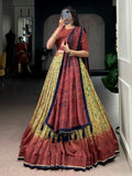 Charming Maroon Digital Printed Silk Festival Wear Lehenga Choli
