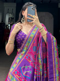 Elegant pink festive attire
