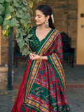 Regal Red Printed Silk Wedding Wear Lehenga Choli With Dupatta