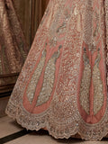 Sparkling Rose Embroidered Tissue Wedding Wear Lehenga Choli With Dupatta