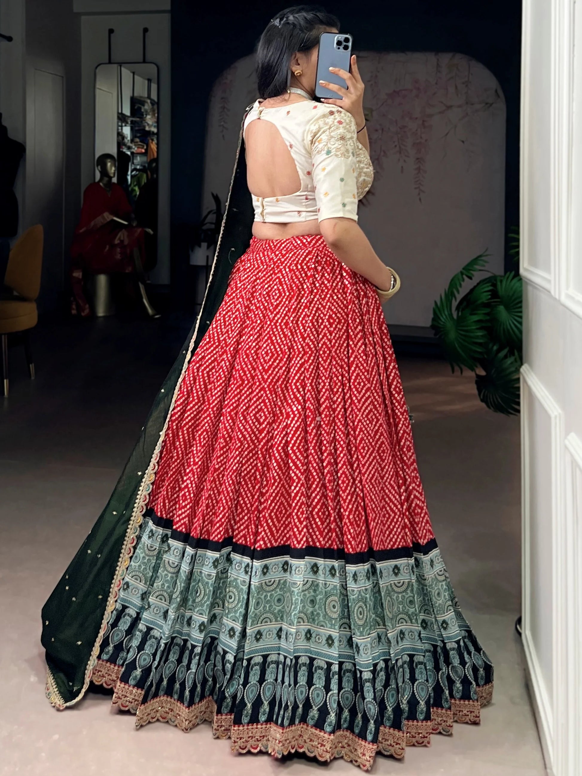 Lovable Red Rayon Wedding Wear Lehenga With Embroidered Blouse