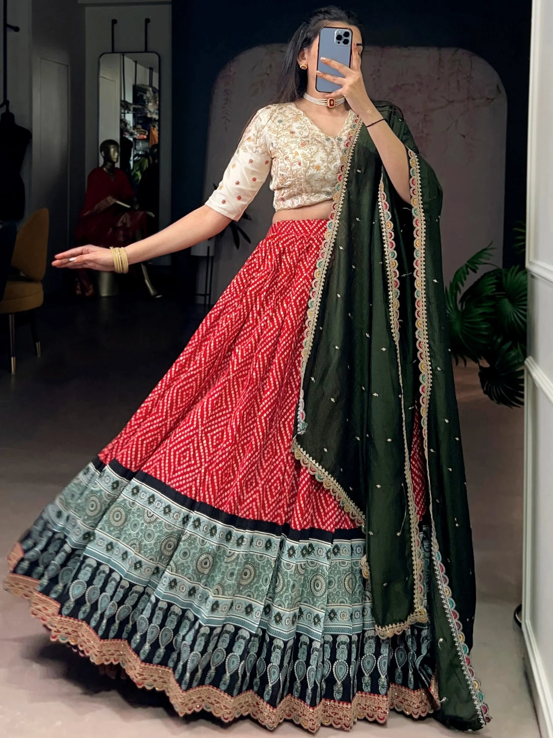 Lovable Red Rayon Wedding Wear Lehenga With Embroidered Blouse