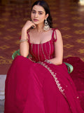Majestic Rani Pink Thread Embroidery Silk Function Wear Lehenga Choli with Dupatta