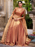 Adorable Orange Embroidered Organza Festive Wear Lehenga Choli With Dupatta