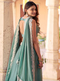 Fantastic Sea Green Sequins Work Silk Function Wear Lehenga Choli With Dupatta