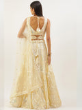 Glorious Beige Sequins Net Festive Wear Lehenga Choli With Dupatta