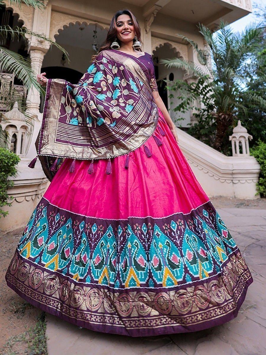 Marvelous Pink Patola Printed Silk Occasion Wear Lehenga Choli