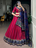 Alluring Pink Bandhej Print Silk Navratri Wear Lehenga Choli