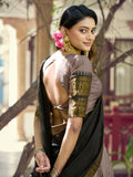 Classic Brown Zari Woven Cotton Festival Wear Lehenga Choli