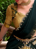 Glowing Beige Zari Weaving Cotton Cultural Wear Lehenga Choli With Dupatta