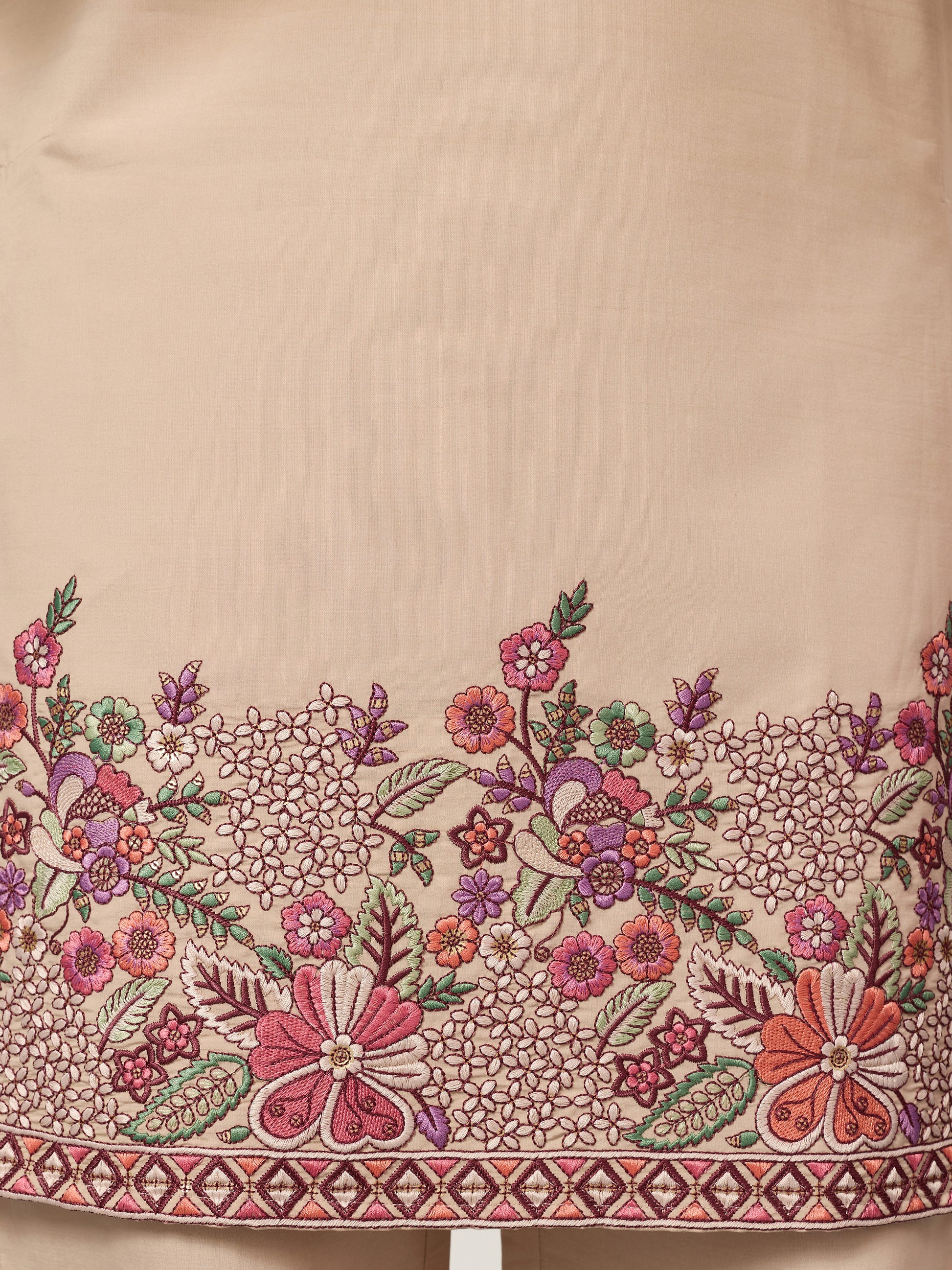 Classy Beige Thread Embroidery Viscose Silk Marriage Wear Men's Kurta Set