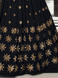 Fabulous Black Sequins Georgette Sangeet Wear Lehenga Choli