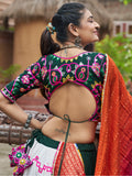 Attractive Multi-Color Mirror Work Rayon Navratri Wear Lehenga Choli