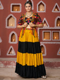 Attractive Multi-Color Navratri Lehenga Choli With Designer Jacket
