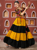 Attractive Multi-Color Navratri Lehenga Choli With Designer Jacket
