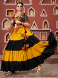 Attractive Multi-Color Navratri Lehenga Choli With Designer Jacket