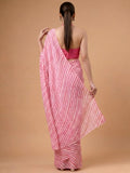 Charming Pink Printed Satin Party Wear Saree  with Blouse