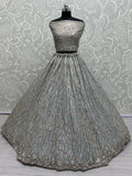 Attractive Light Blue Silk Bridesmaid Lehenga Choli With Dupatta