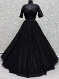 Amazing Black Sequins Net Reception Wear Lehenga Choli