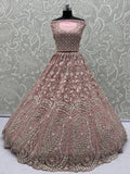 Bewitching Pink Dori Work Net Engagement Wear Lehenga Choli With Dupatta