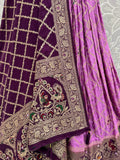 Bewitching Pink Zari Weaving Georgette Function Wear Lehenga Choli With Dupatta