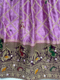 Bewitching Pink Zari Weaving Georgette Function Wear Lehenga Choli With Dupatta