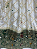 Adorable White Zari Weaving Georgette Event Wear Lehenga Choli With Dupatta