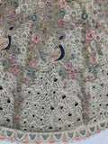 Stupendous White Thread Work Net Reception Wear Lehenga Choli With Dupatta