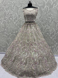 Lovable White Dori Embroidery Net Bridesmaid Lehenga Choli With Dupatta