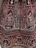 Attractive Maroon Dori Embroidery Velvet Bridal Lehenga Choli With Double Dupatta