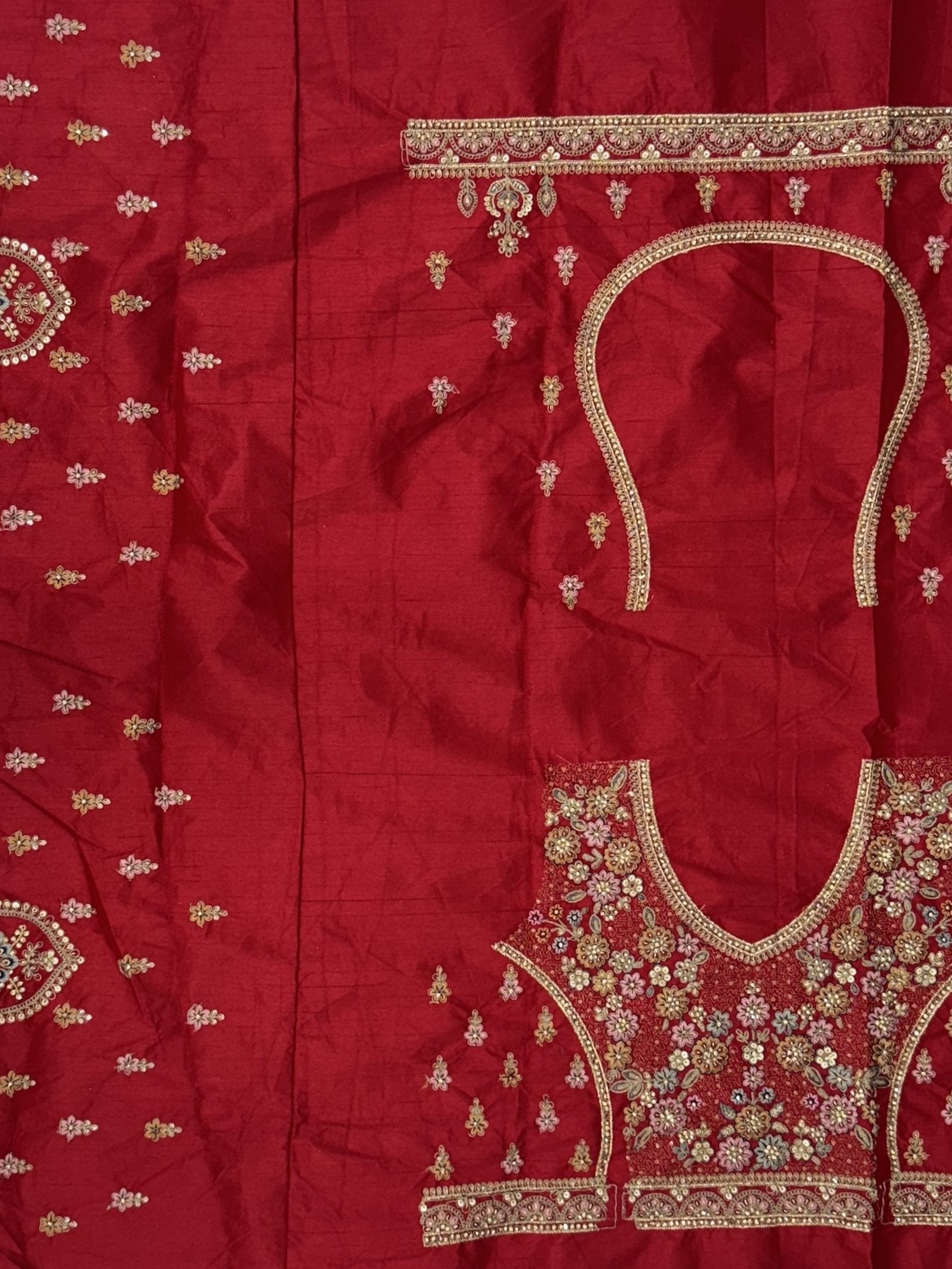 Fantastic Red Dori Embroidery Silk Bridal Lehenga Choli With Double Dupatta