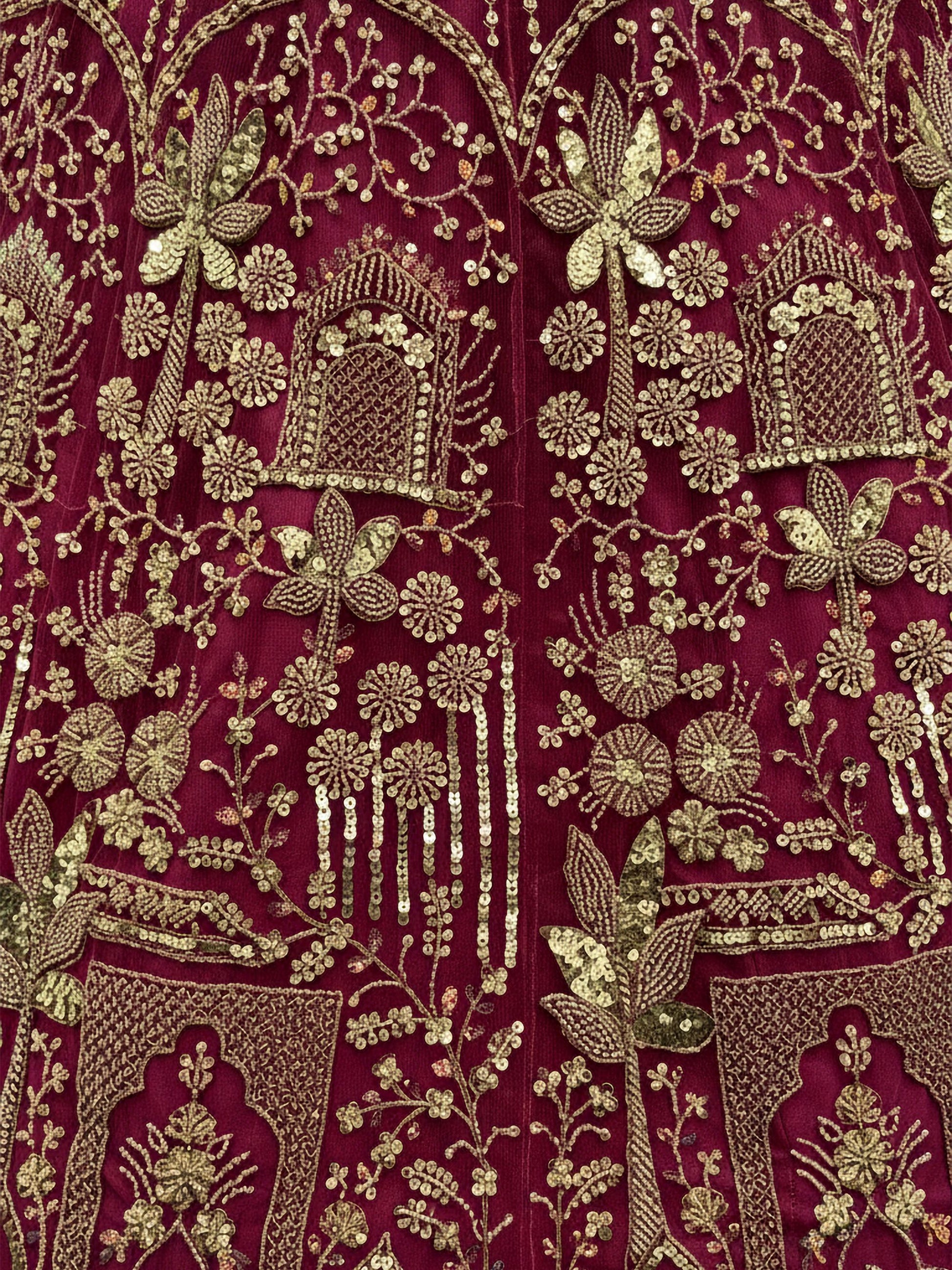 Mesmerizing Maroon Hand Work Net Bridal Lehenga Choli With Dupatta