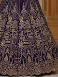 Amazeballs Violet Dori Embroidery Net Bridal Lehenga Choli With Dupatta