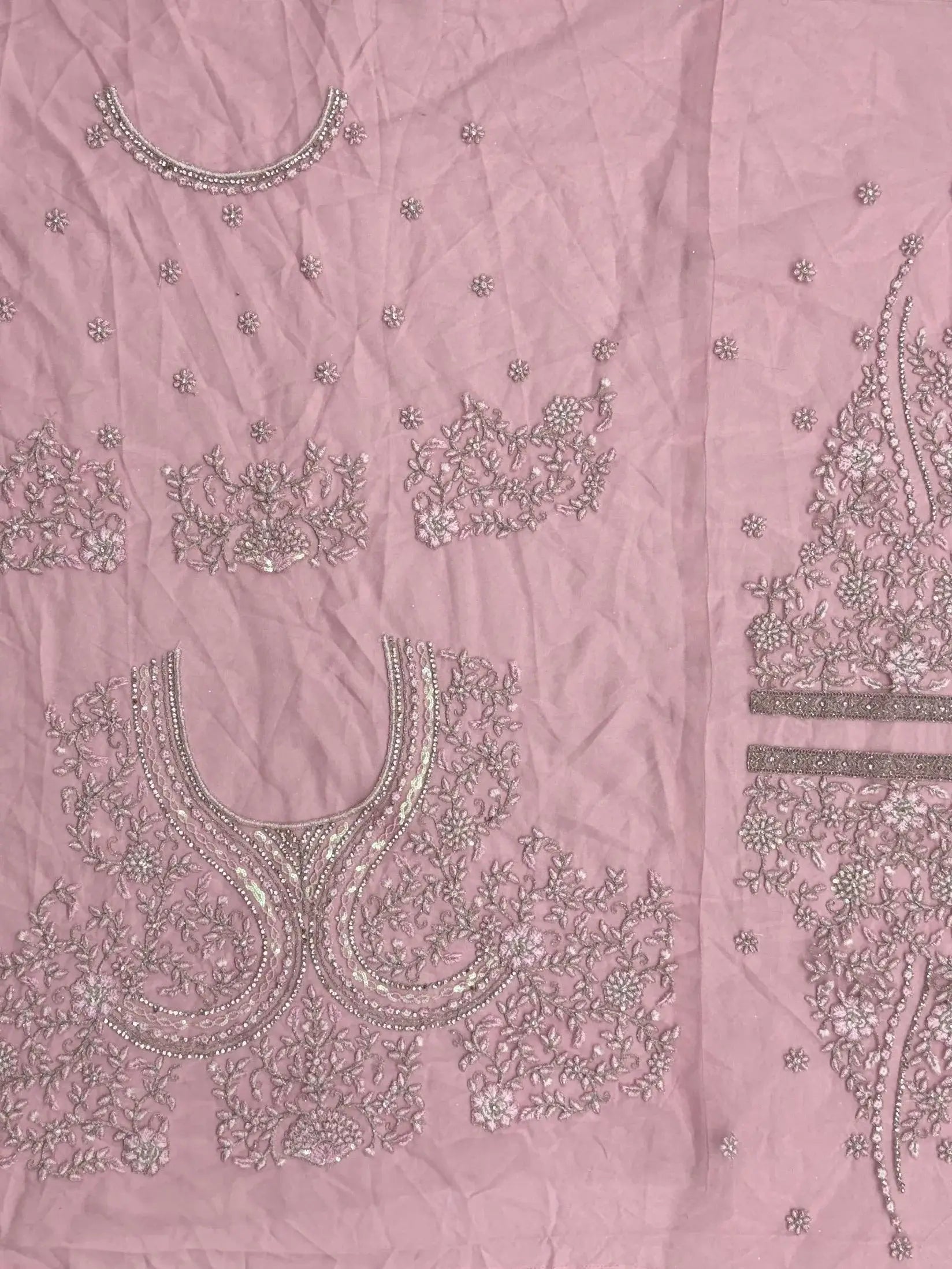 Stylish Powder Pink Thread Work Silk Bridesmaid Lehenga Choli With Dupatta