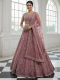 Wonderful Pink Dori Embroidery Silk Engagement Wear Lehenga With Blouse