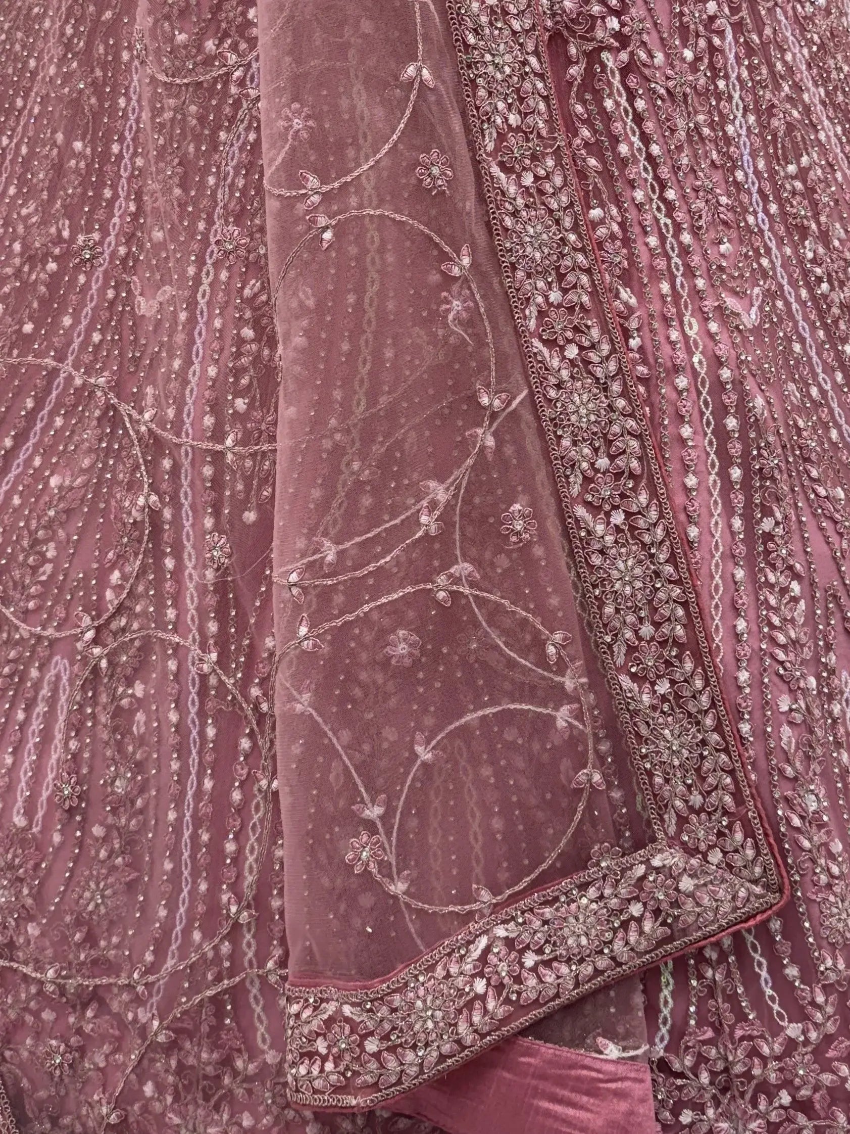 Wonderful Pink Dori Embroidery Silk Engagement Wear Lehenga With Blouse