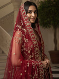 Gorgeous Red Sequins Work Silk Bridal Wear Lehenga Choli With Double Dupatta