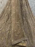 Tremendous Golden Dori Embroidered Net Cocktail Wear Lehenga Choli With Dupatta