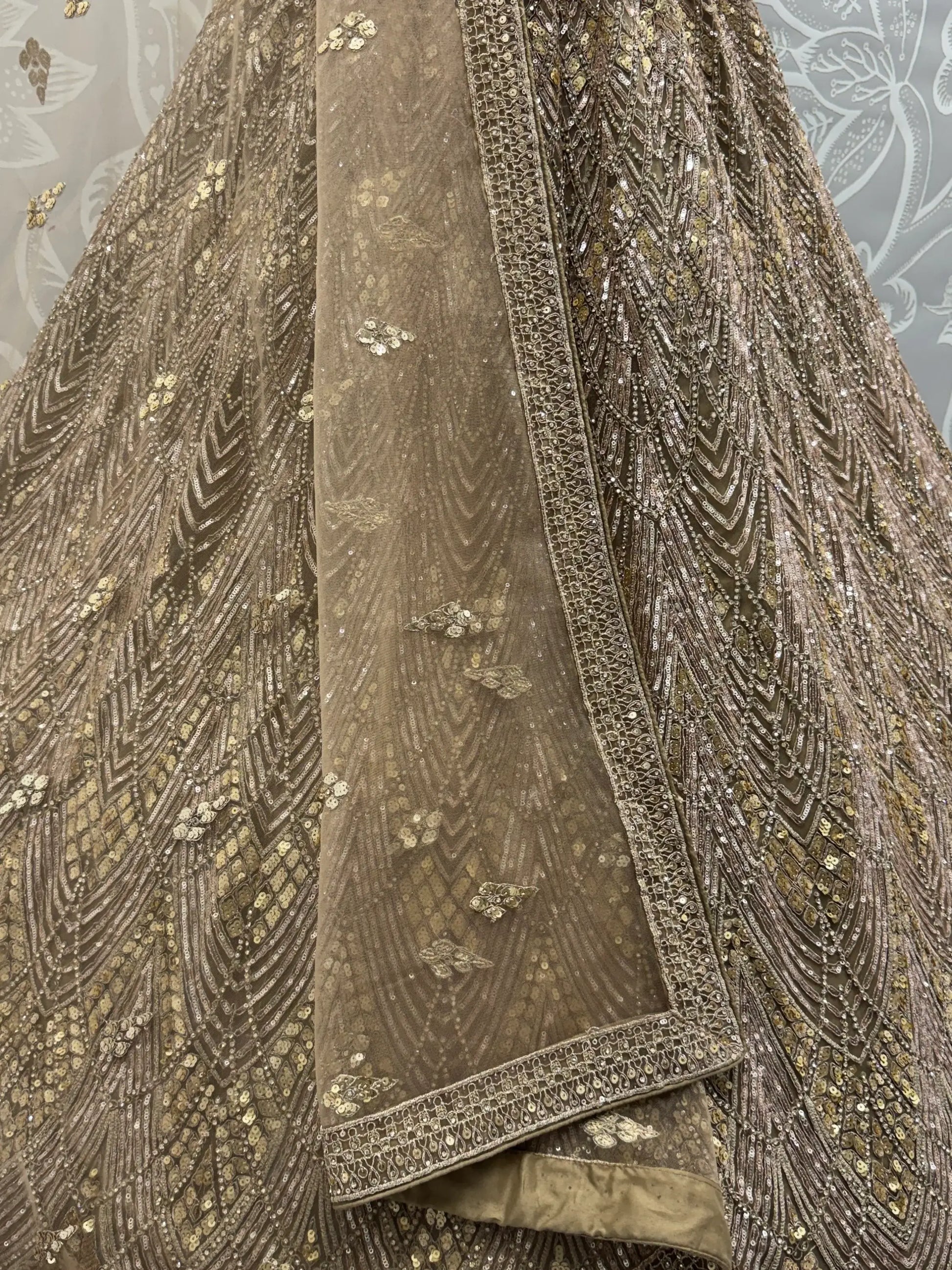 Tremendous Golden Dori Embroidered Net Cocktail Wear Lehenga Choli With Dupatta