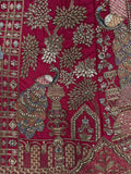 Esthetic Pink Heavy Embroidered Silk Bridal Lehenga Choli With Double Dupatta