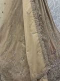 Stylish Golden Zari Embroidery Net Reception Wear Lehenga Choli With Dupatta
