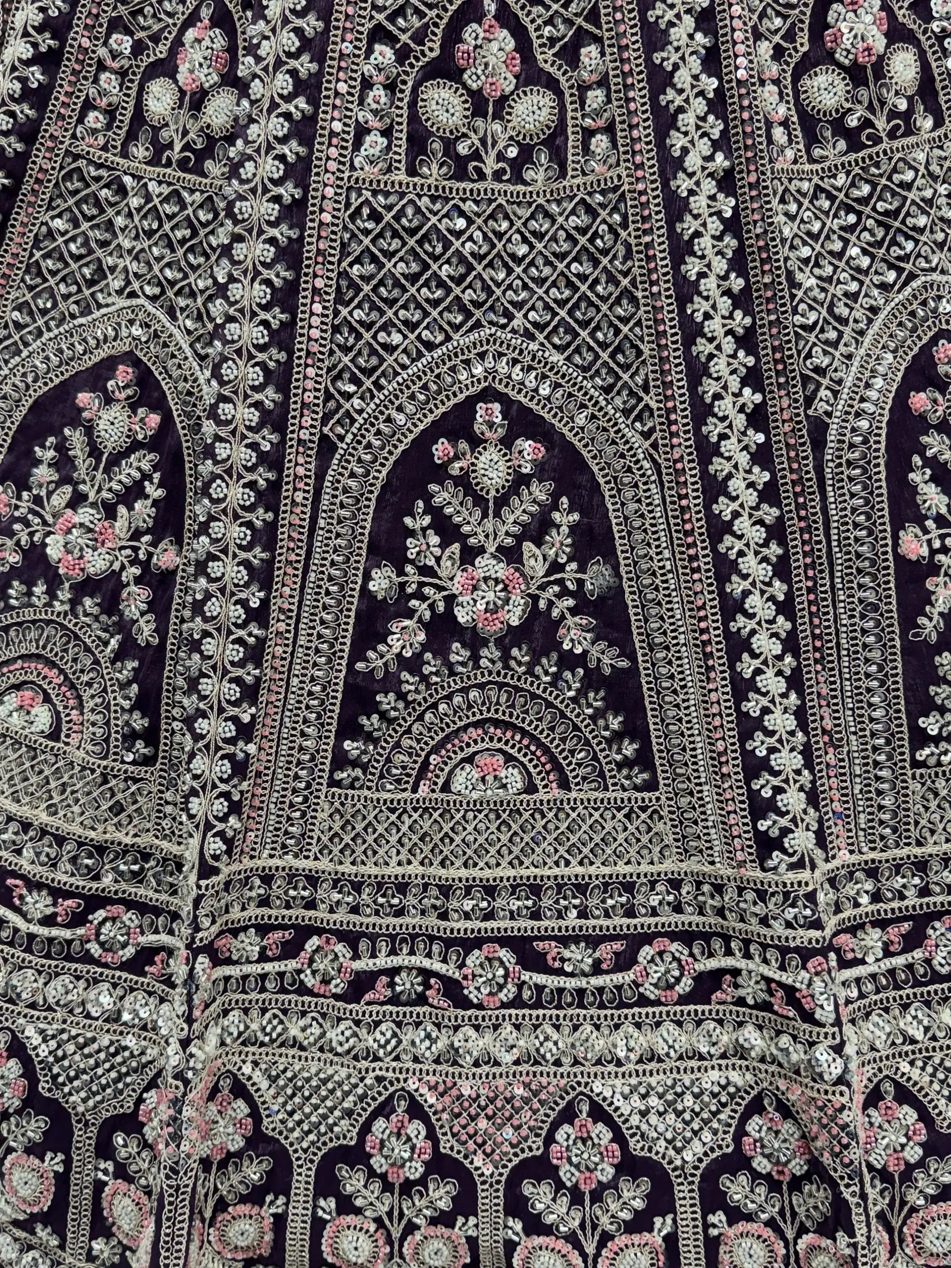 Attractive Purple Sequins Work Satin Wedding Wear Lehenga Choli With Dupatta