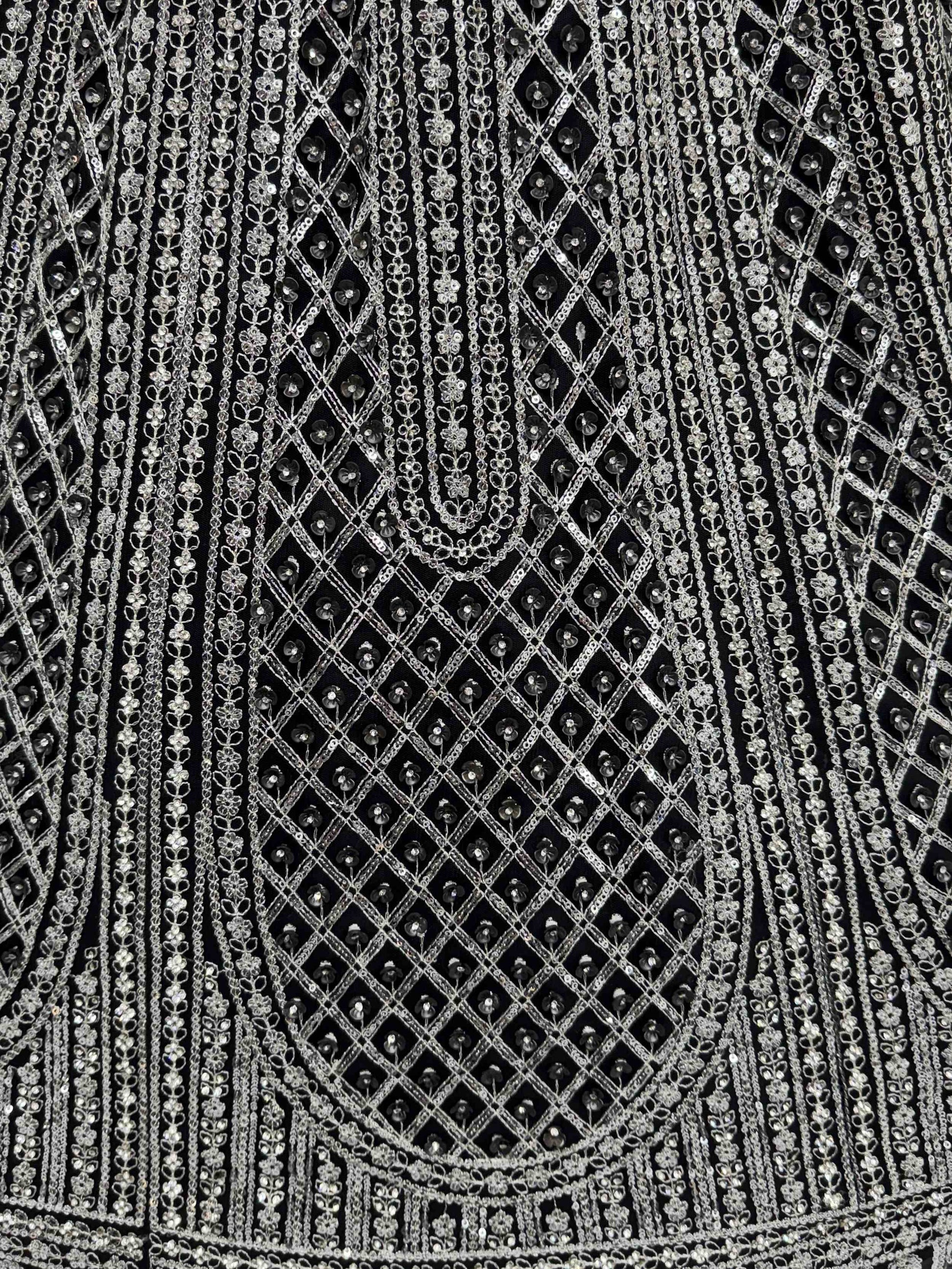 Remarkable Black Sequins Net Party Wear Lehenga Choli With Dupatta