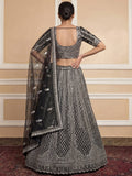 Remarkable Black Sequins Net Party Wear Lehenga Choli With Dupatta