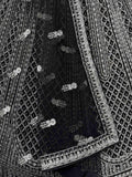 Remarkable Black Sequins Net Party Wear Lehenga Choli With Dupatta