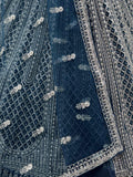 Sparkling Teal Blue Zircon Work Net Event Wear Lehenga Choli