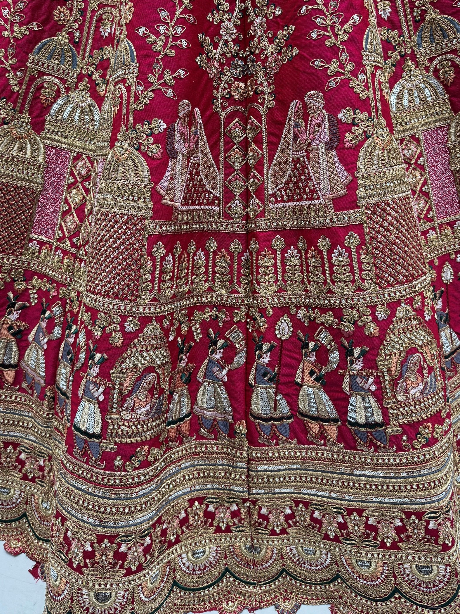 Pretty Pink Zari Embroidery Silk Bridal Lehenga Choli With Double Dupatta