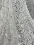 Timeless White Embroidered Net Wedding Wear Lehenga With Blouse