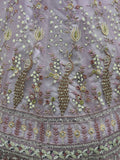 Marvelous Lavender Thread Embroidery Net Wedding Wear Lehenga Choli