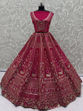 Gorgeous Pink Dori Embroidered Silk Bridal Lehenga Choli With Double Dupatta